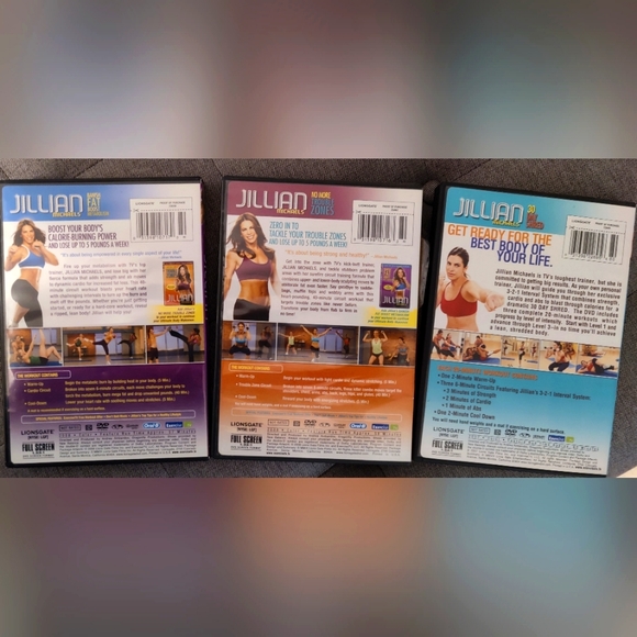 Set of 3 Jillian Michaels workout DVD's - Picture 2 of 3